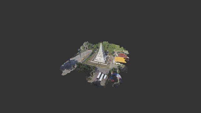 Stupa In Saraphi Simplified 3d Mesh 3D Model