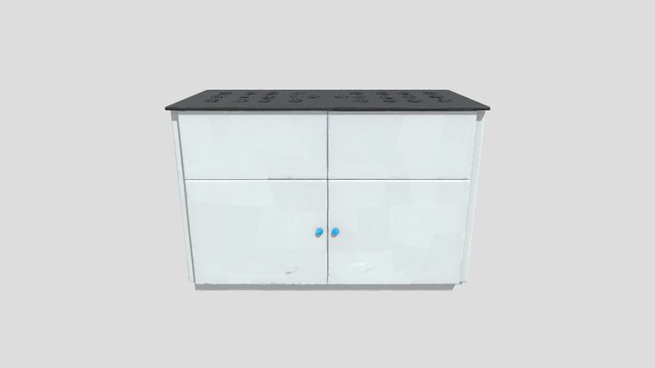 Storage Cabinet with Modular Top 3D Model