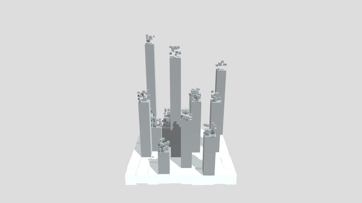 small cube city 3D Model