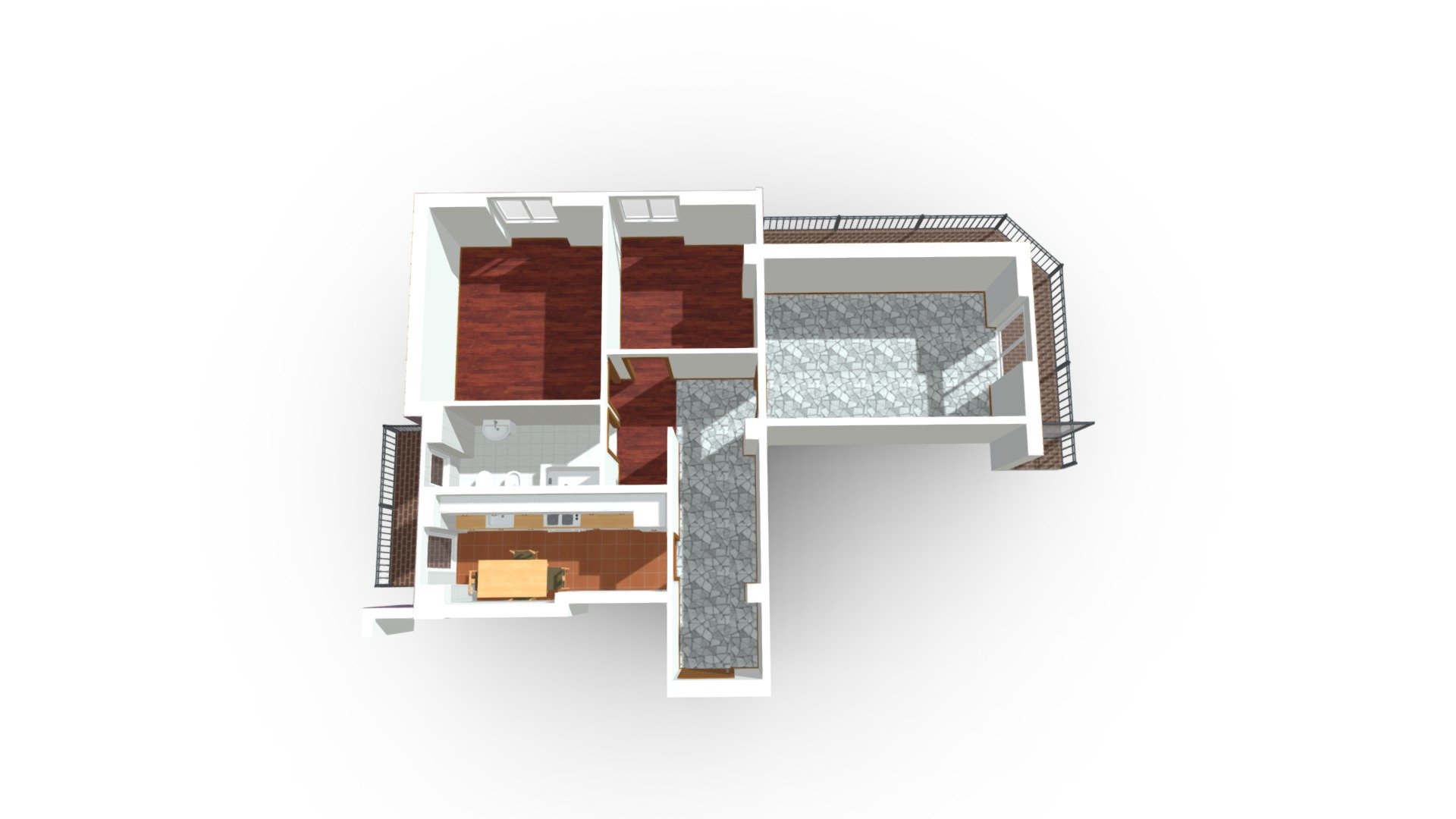 Trilocale Via Avezzana Milano — Sketchfab embed 3D viewer