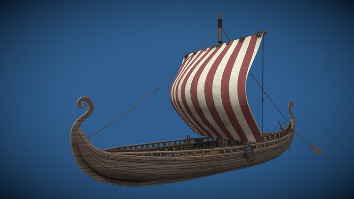 Viking Ship 3D Model