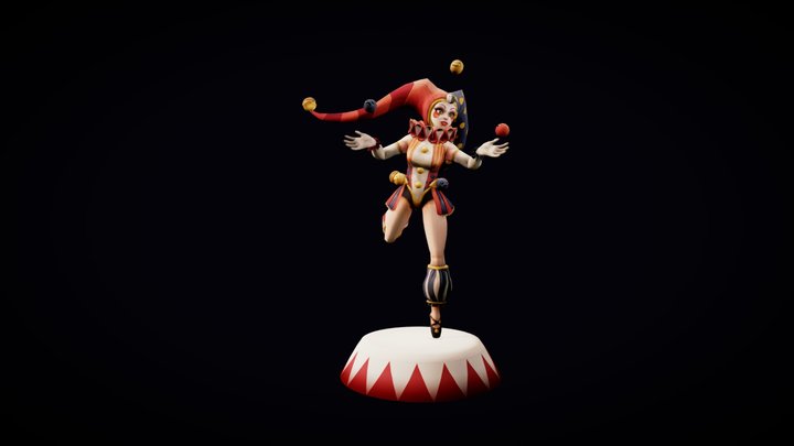 Circus Acrobat 3D Model