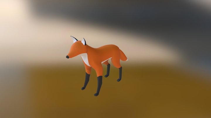 Smoothed Red Fox 3D Model