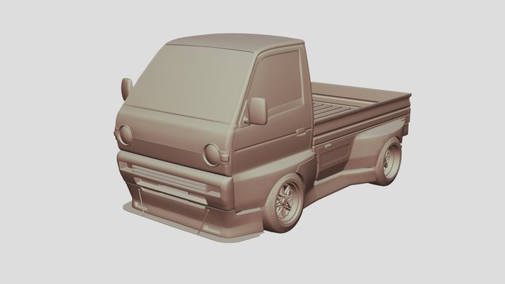 Suzuki Carry Kei Truck 1993 3D Model