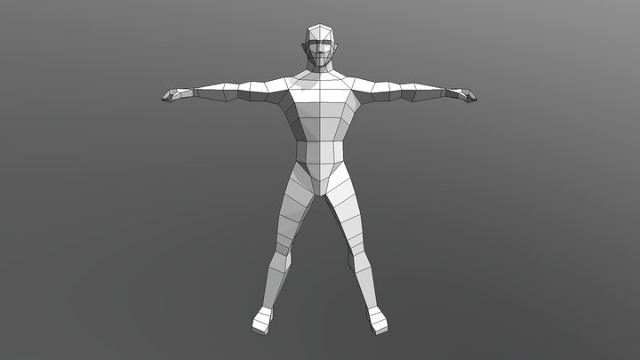 Low Poly Male Model - Rigged 3D Model