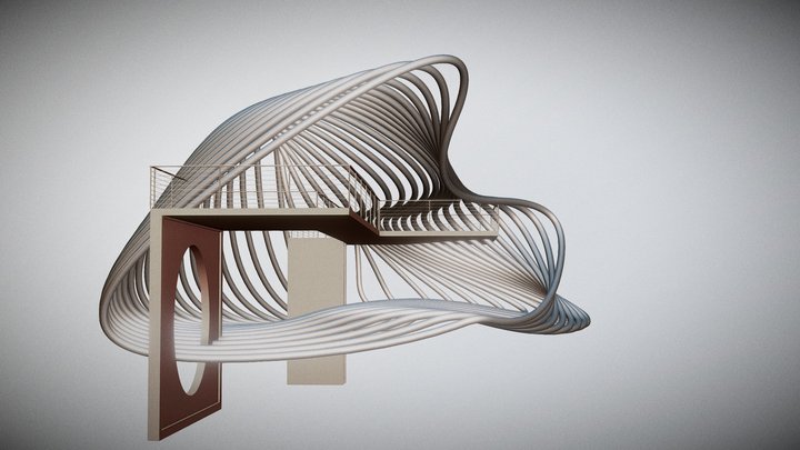 arquitetura com algoritmos 3D Model