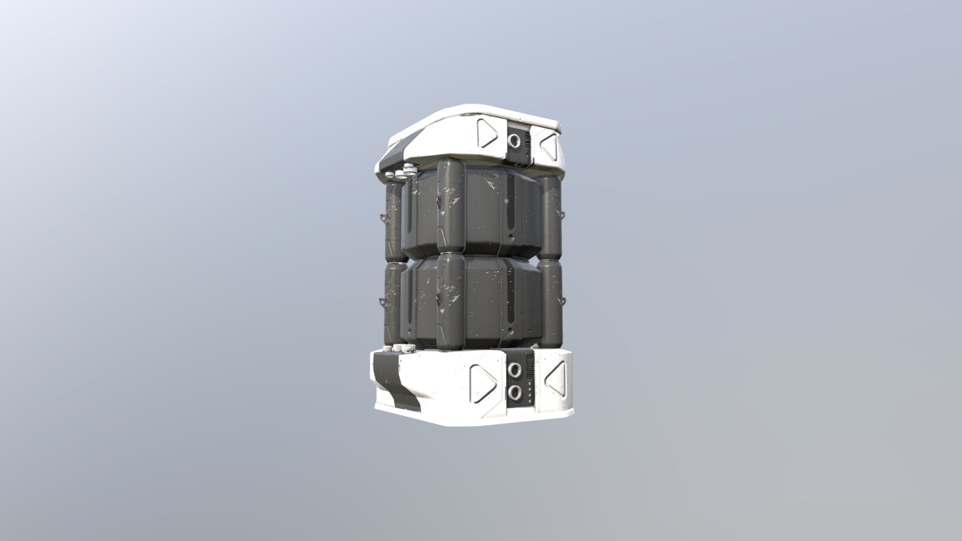 Splash Damage Art Test 03 Fuel Tank low poly