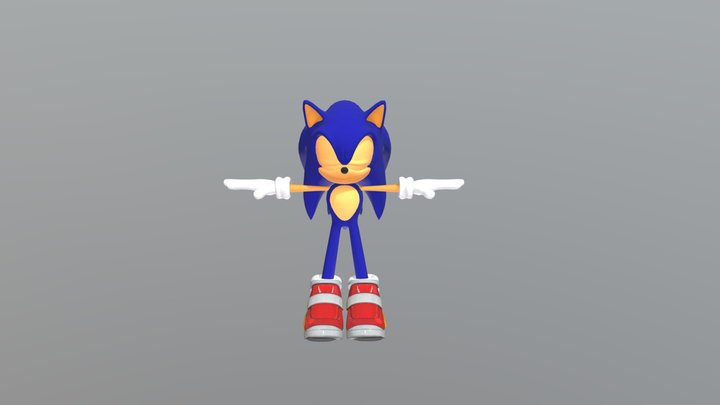 HD SA2 Sonic 3D Model
