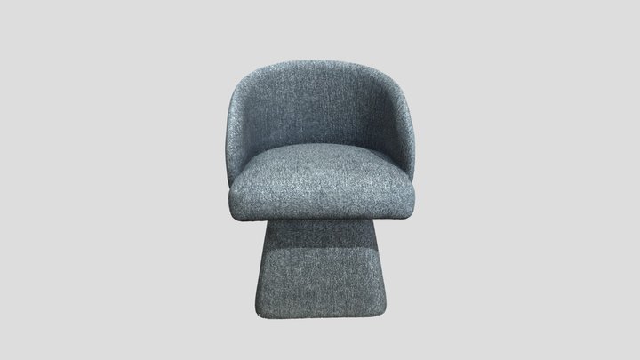 (OBJ)Light Gray Leisure Chair浅灰色休闲椅 3D Model