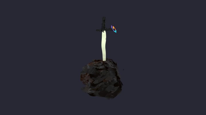 sword in rock 3D Model