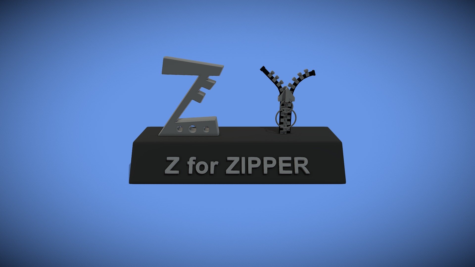 Z for Zipper Model - Buy Royalty Free 3D model by Sandeep Choudhary ...