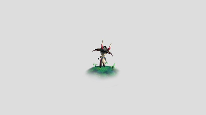 Demon Imp Cute Little Monster. 3D Model