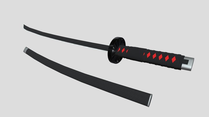 Tanjiro Kamado katana from Demon Slayer 3D Model