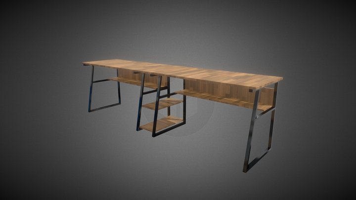 Modern Office Desk 3D Model