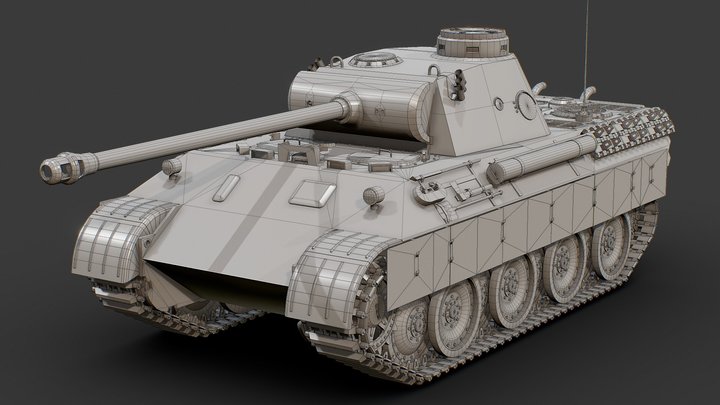 Panther Ausf.D - Base Mesh 3D Model