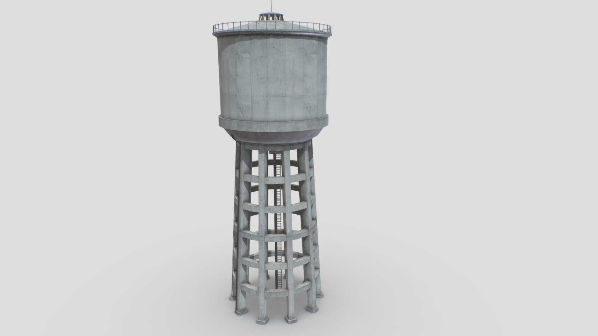 Concrete water tower 1 Buy Royalty Free 3D model by 32cm [bf0e181