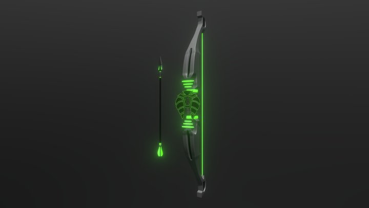 Serpent Bow and Arrow 3D Model