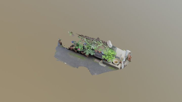 路地の植木鉢（35°39'59.2"N 139°47'00.7"E） 3D Model