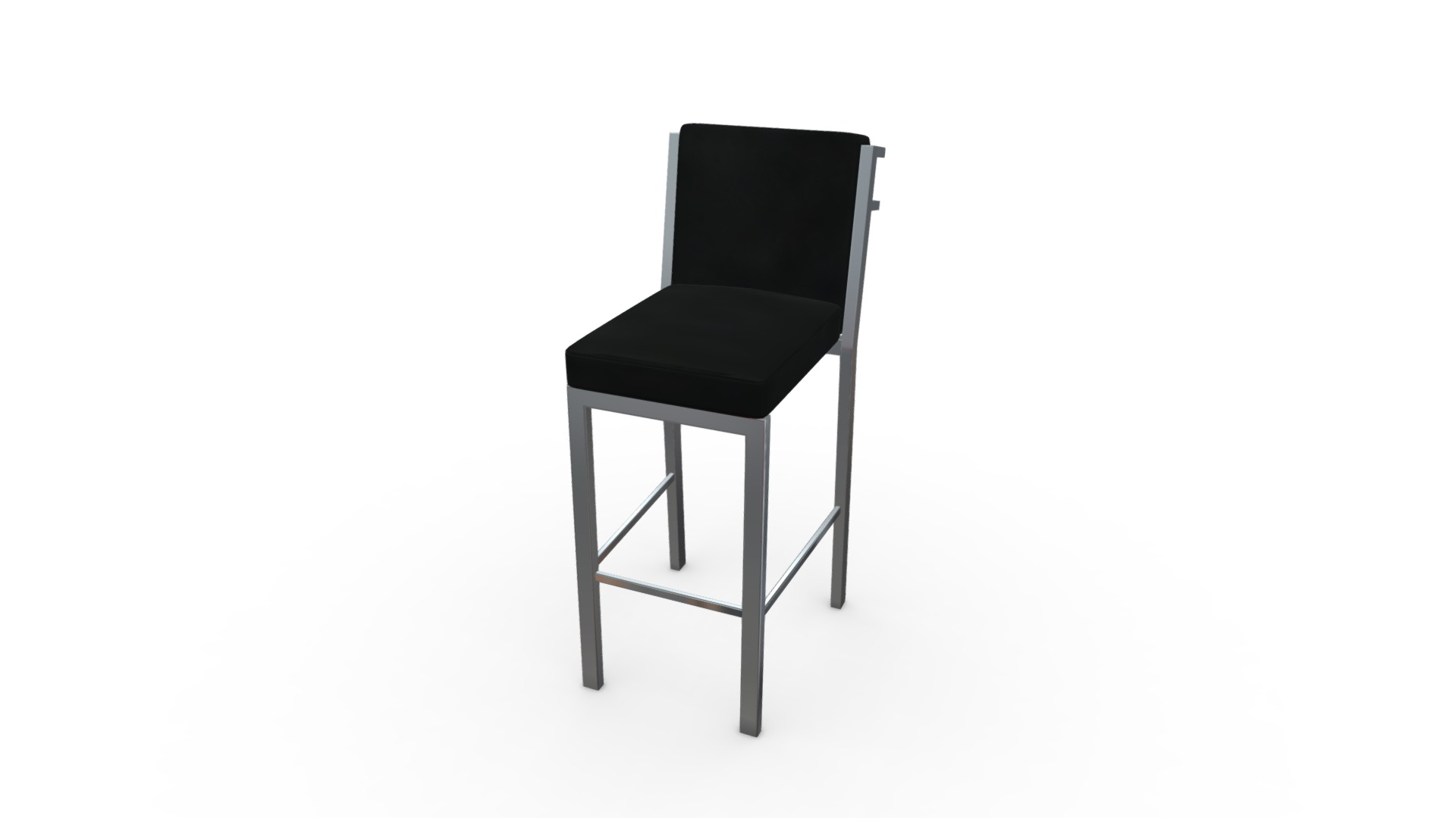 3D model Eichholtz Scott Bar Stool - This is a 3D model of the Eichholtz Scott Bar Stool. The 3D model is about a black chair with a white background.