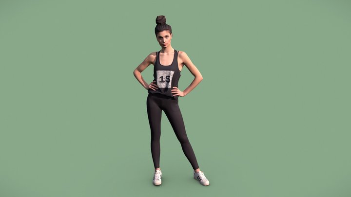 Myriam 10015 - Standing Athletic Woman 3D Model