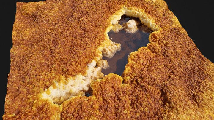 Salt Crystal Formation Puddle  – Gold River 3D Model
