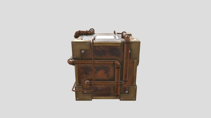 steampunk cube 3D Model