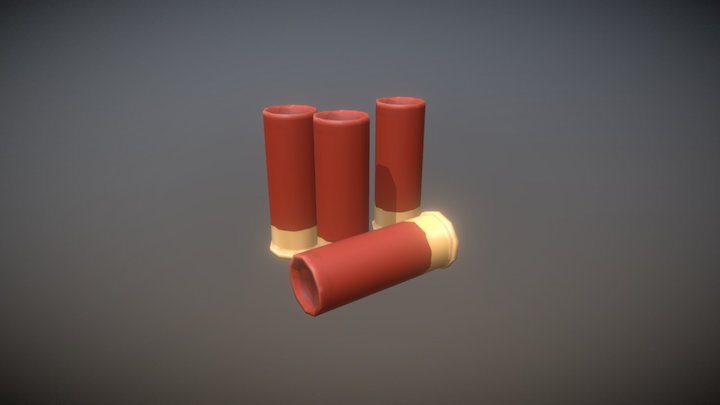 18.5mm Bullets 3D Model