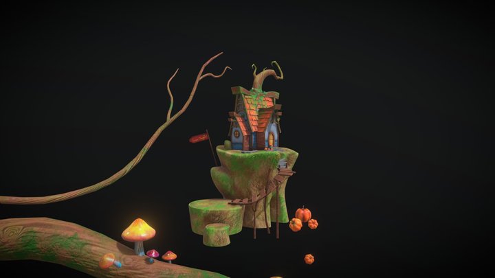STYLIZED HOUSE MODELING 3D Model