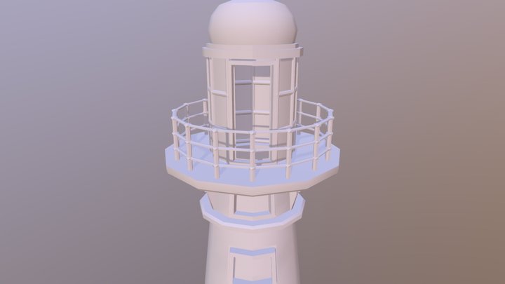 Low PolyLight House 3D Model