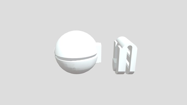 Pokeball Cosplay Belt Clip 3D Model
