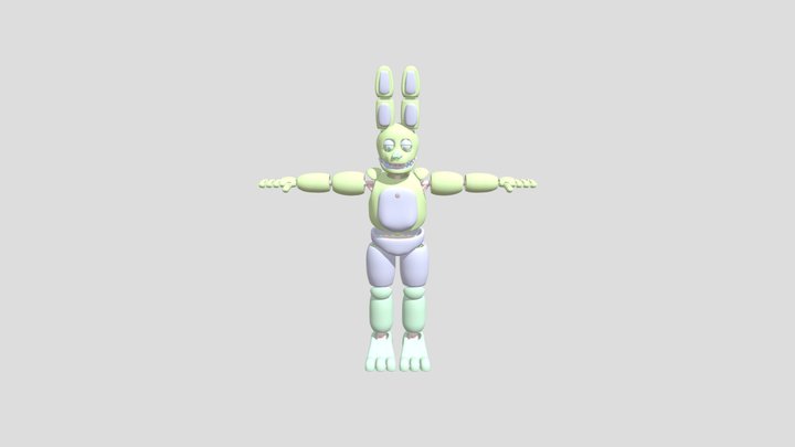 Spring Bunnis 3D Model