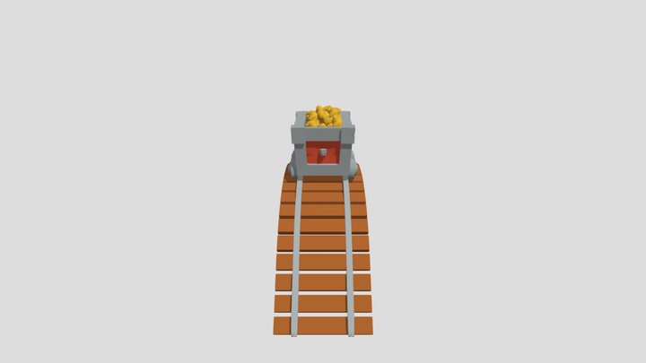 Mine Cart 3D Model