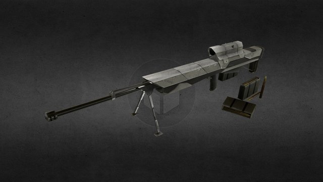 Sci fi Sniper Rifle 3D Model