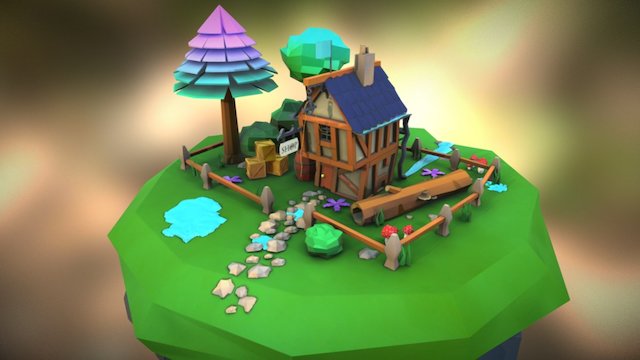 Island shop 3D Model