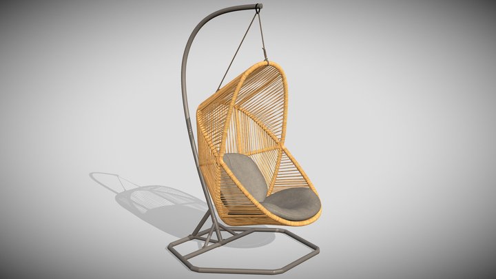 Hive chair Cane line rattan AirTouch 3D Model