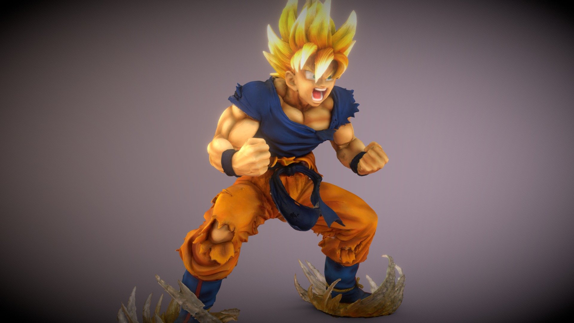 Son Goku Super Saiyan 2 - 3D model by www.Helicoidale.com (@helicoidale ...