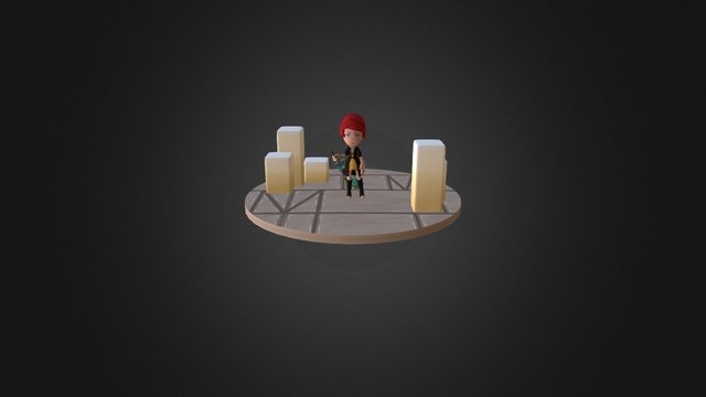 Transistor - Red - Low Poly 3D Model