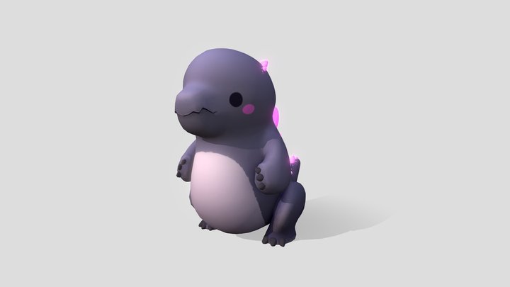 Chibi Godzilla 3D Model