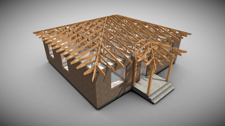 Ферма на МЗП производства АО «ТАМАК» 3D Model