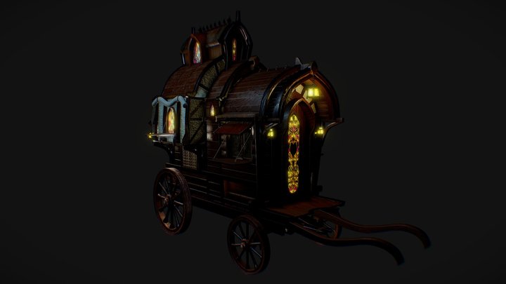 Dollmaker's Carvan (Night) 3D Model