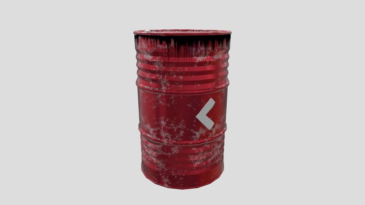 Oil Drum 3D Model