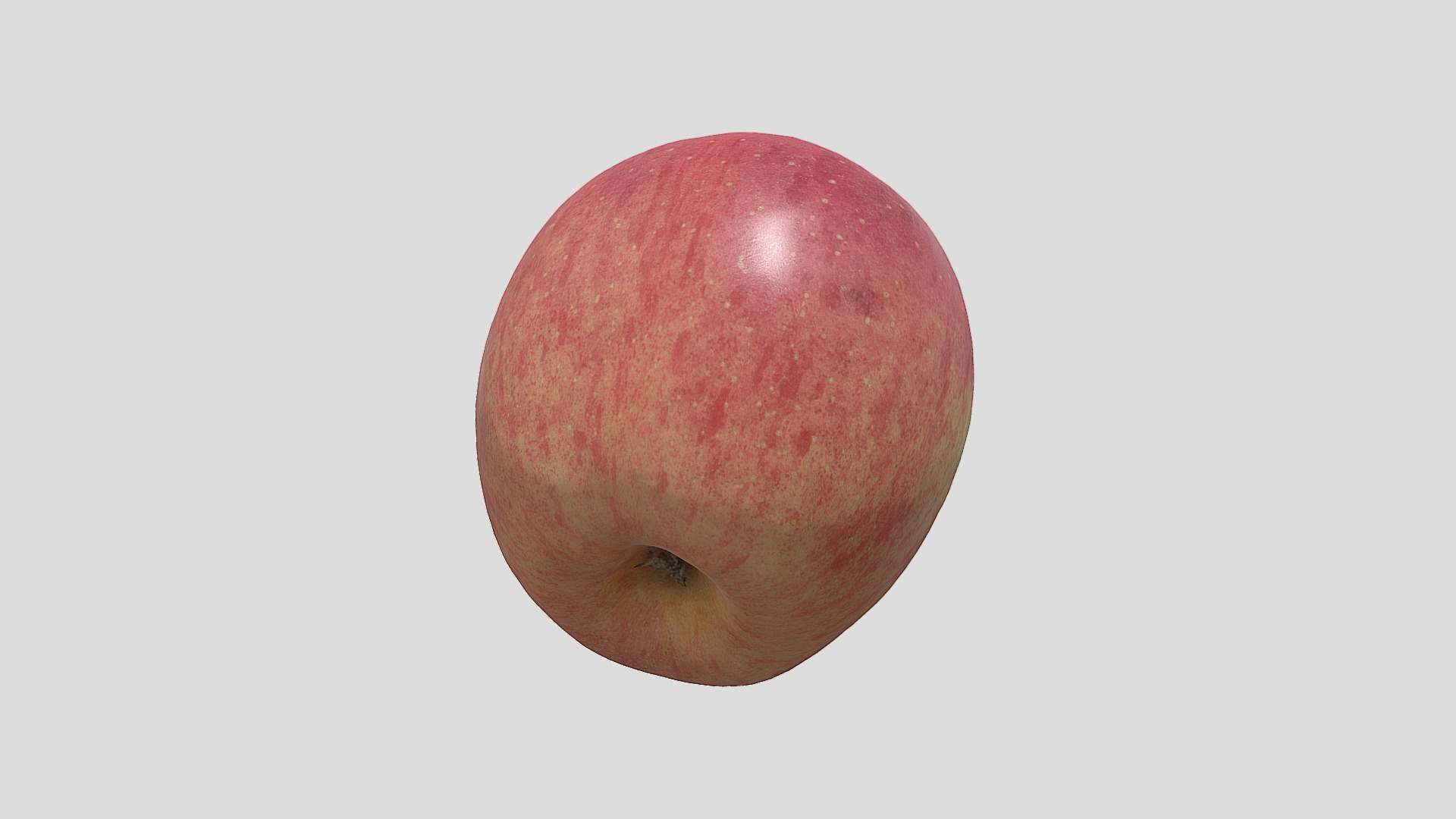 3D model Apple - This is a 3D model of the Apple. The 3D model is about a red apple with a stem.