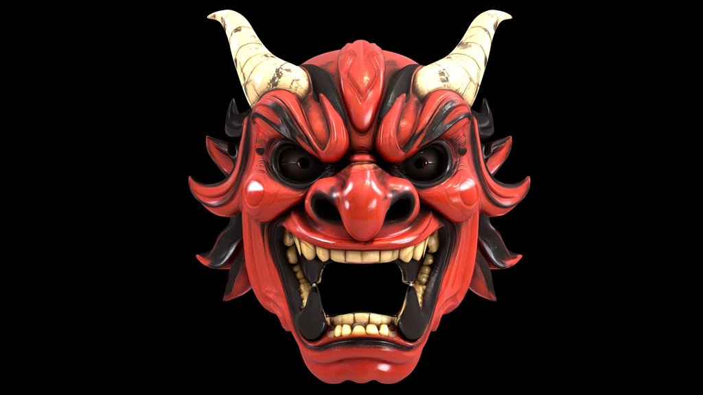 Demon Mask Oni Japanese Horror