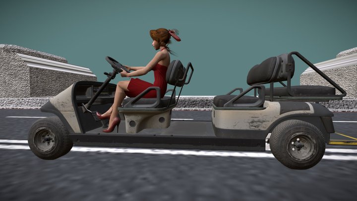 Concept Animation - Airport Cart Brake Failure 3D Model