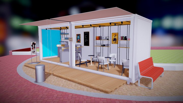 Minibox-coffee迷你集装箱咖啡屋 – Kostenloses 3D-Modell STL