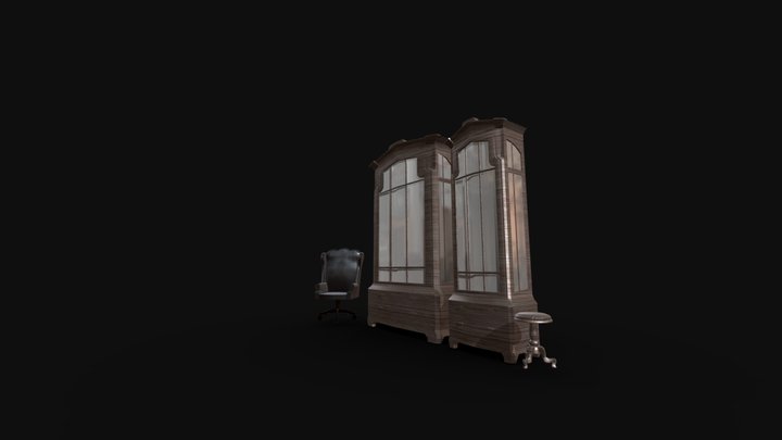 Vintage furniture kit 3D Model