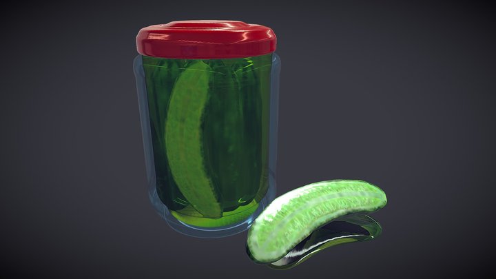 Big Jar O' Pickles 3D Model