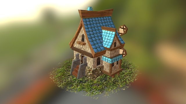 Windmill House 3D Model