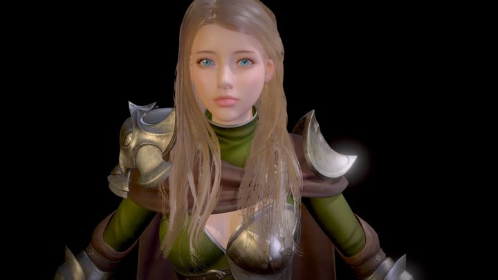 Ranger Girl 2 - Rigged for Unreal Blender 3D Model
