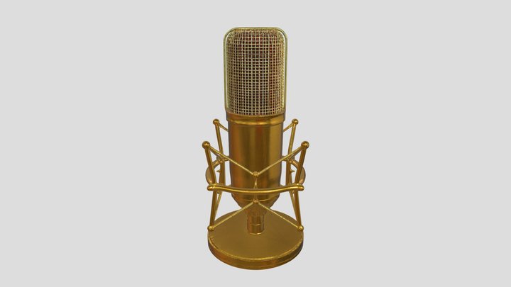A golden studio microphone - MUNUS